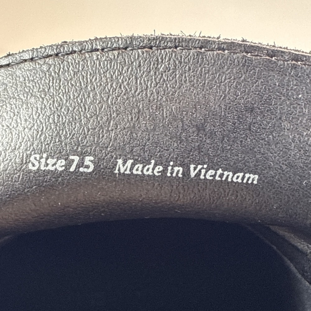 Women's 7.5 Shoes Dolce Vita Black Leather Yanni Platform Penny Loafers Mint - Picture 3 of 15